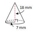 What is the volume of the cone pictured? (Use 3.14 for .) 2,373.84 mm3 263.76 mm3 2,769.48 mm-example-1