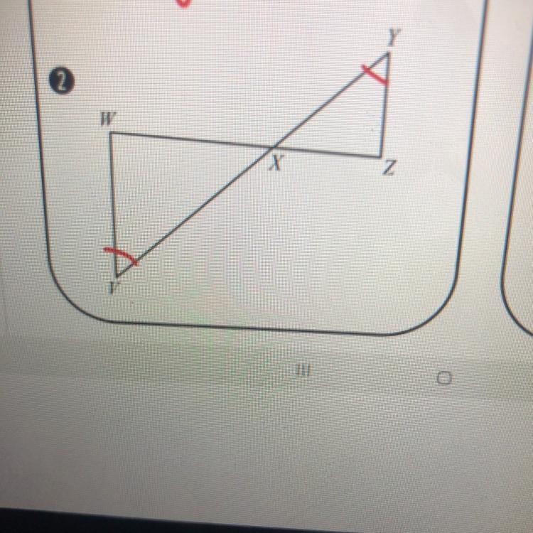 What other angles can be marked as congruent? A) angle x and angle z B) angle x (vertical-example-1