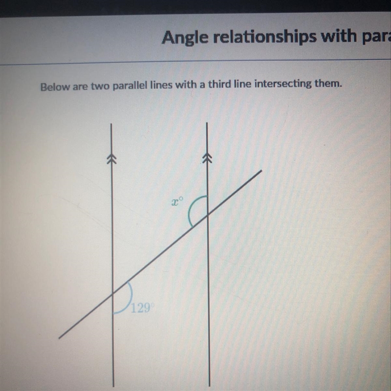 Below are two parallel lines with a third line intersecting them.-example-1