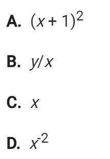 PLEASE HELP! Which of the following is a monomial?-example-1