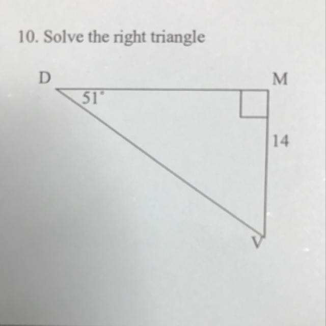 Solve the right triangle-example-1