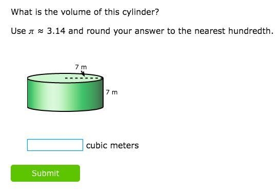 Help, please. What is the volume of this cylinder?-example-1