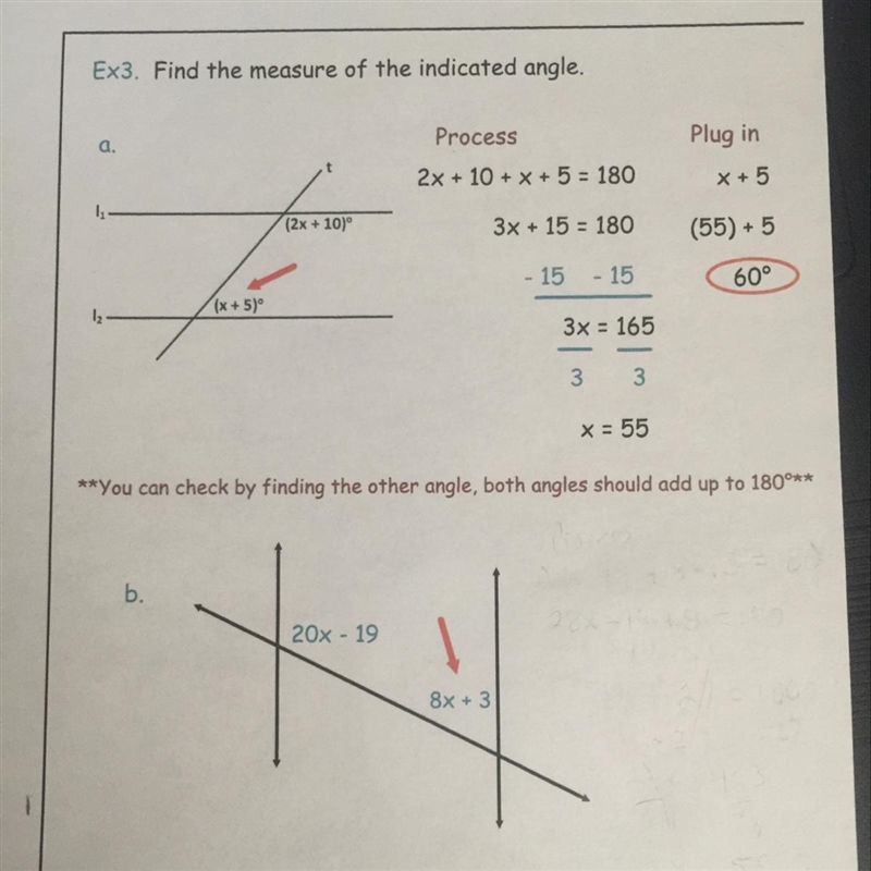 Find the measure of the indicated angle the answer should be 59 show steps-example-1