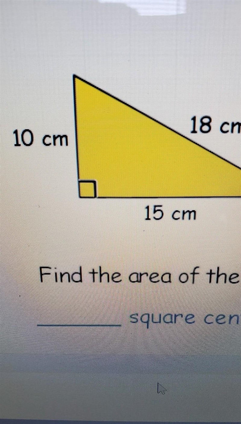 18 cm 10 cm 15 cm Find the area of the triangle. square centimeterss please help explained-example-1