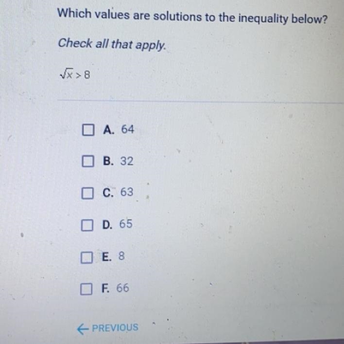 Which values are solutions to the inequality shown in the picture?-example-1