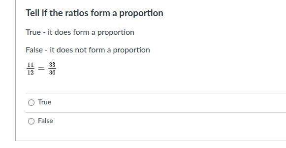 Tell if the ratios form a proportion-example-1