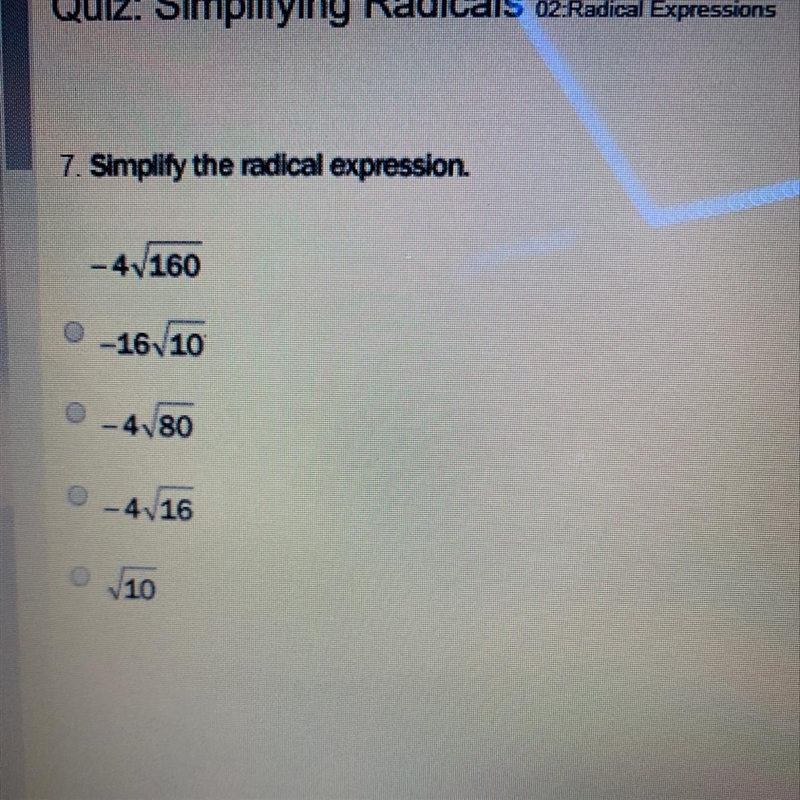 Simplify the radical expression please nd thank you-example-1