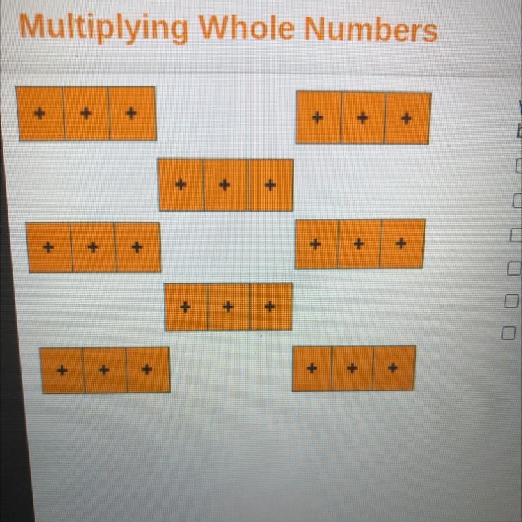 Which of the following multiplication expressions can be modeled by the tiles shown-example-1