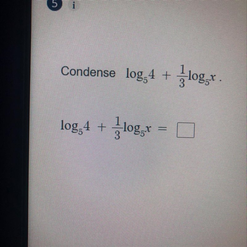 Logarithms, not sure what I am doing wrong but it’s saying it’s wrong, any ideas?-example-1