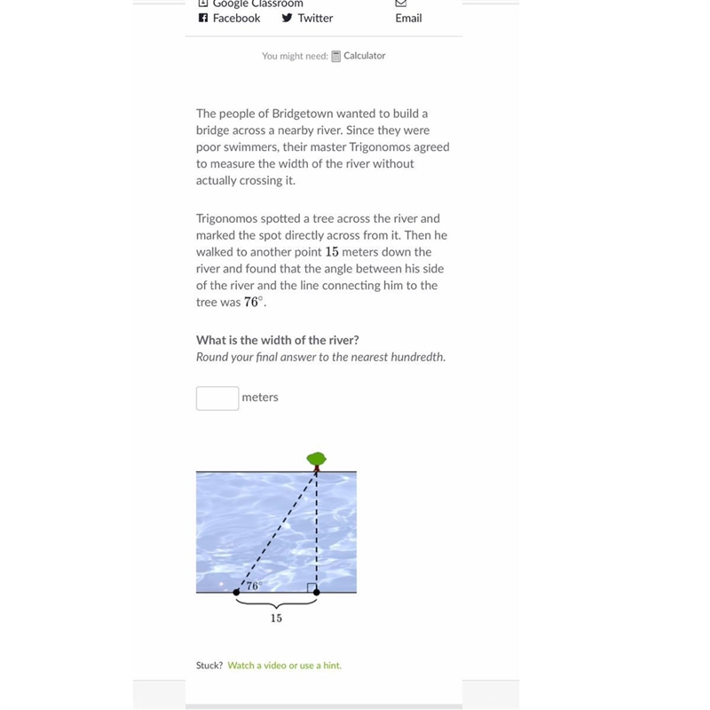 Right triangle trigonometry word problems help-example-1