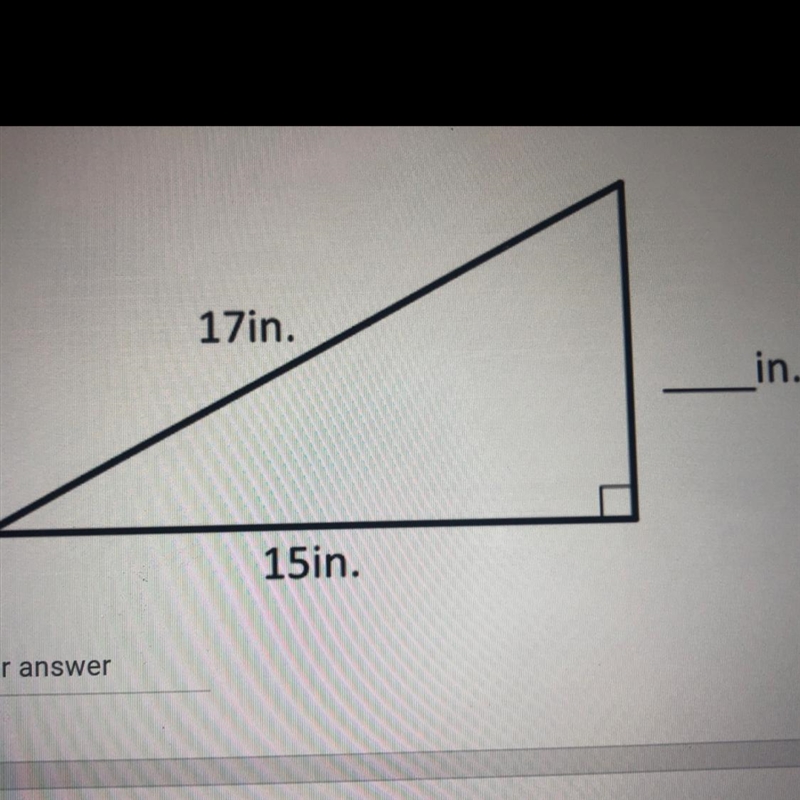 Find the length of the missing side of the triangle shown below. Round to the nearest-example-1