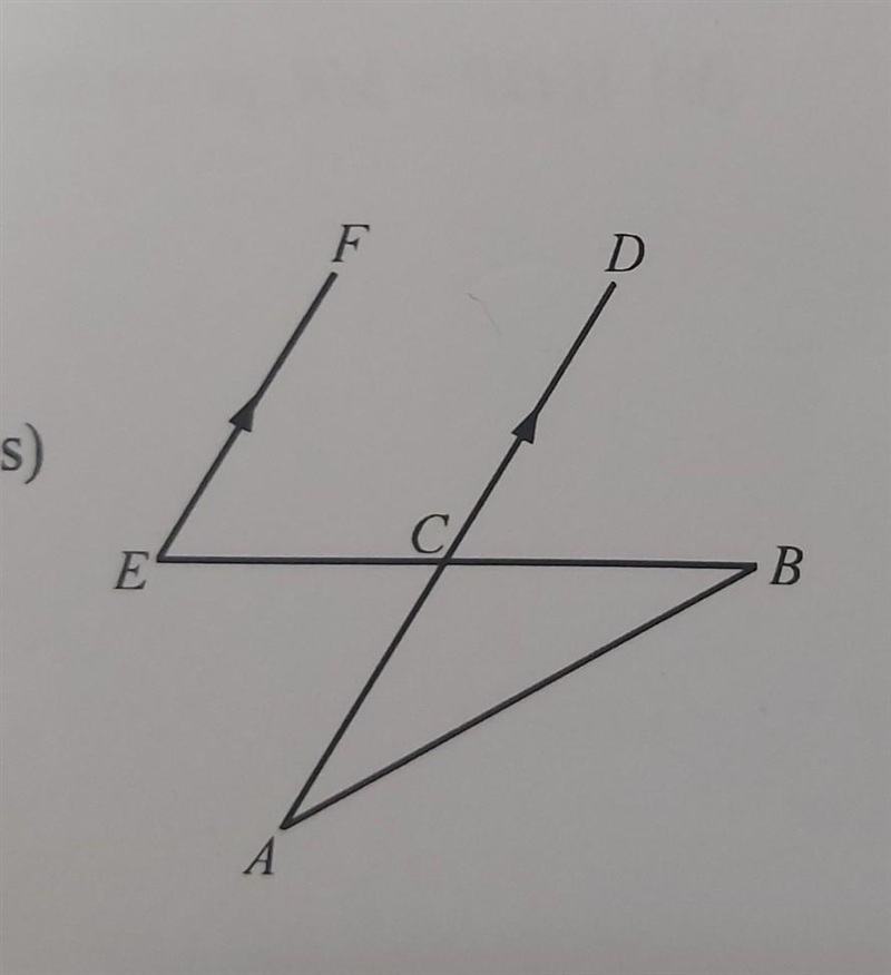 In the figure, ACD and ECB are straight lines and EF || AD. If angle FEC = 2 angle-example-1