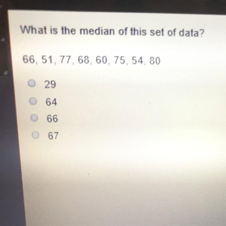 Vihas the median of the set of data? 56.51.77.6850.75 52 30-example-1