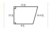 What is the area of the shape below? Hint: use the formula: A =1/2 h (b1 + b2) * A-example-1