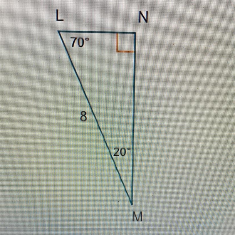 What are the correct trigonometric ratios that could be used to determine the length-example-1