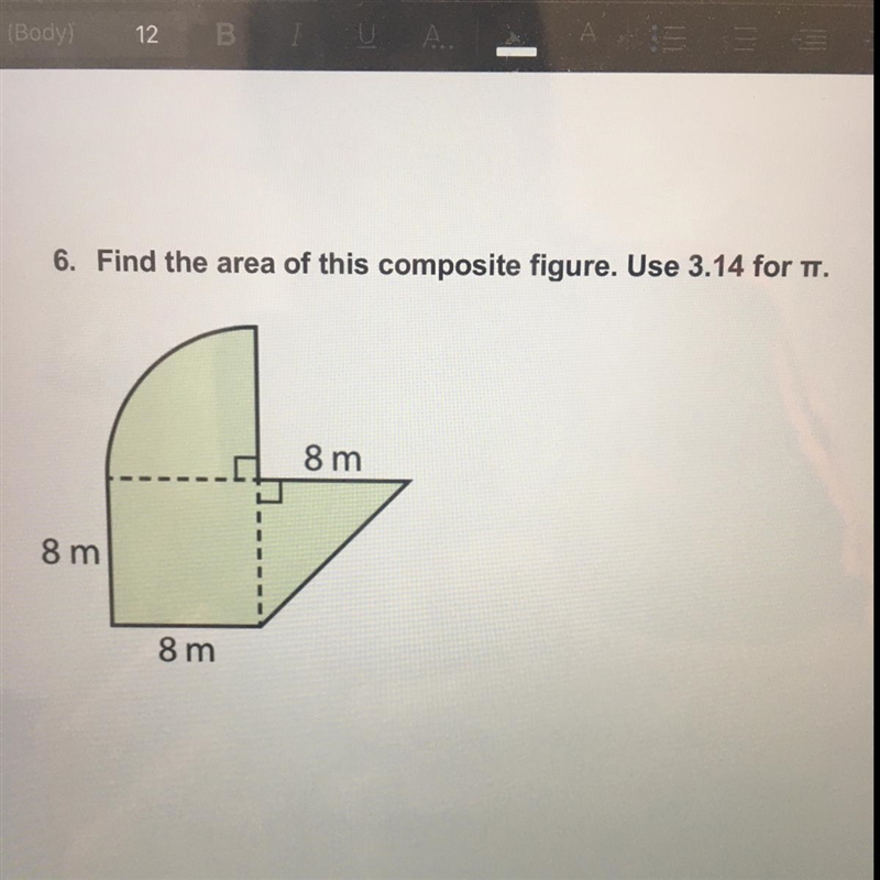 Find the area of this composite figure use 3.14 for pi-example-1