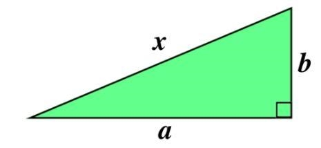 Given that a = 4 cm and b = 3 cm, work out x-example-1