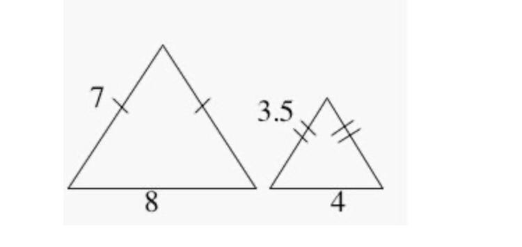 These figures are.... (Graph uptop) (A.) Congruent but not similar. (B.) Congruent-example-1