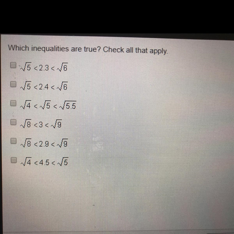 Which inequalities are true? Check all that apply.-example-1