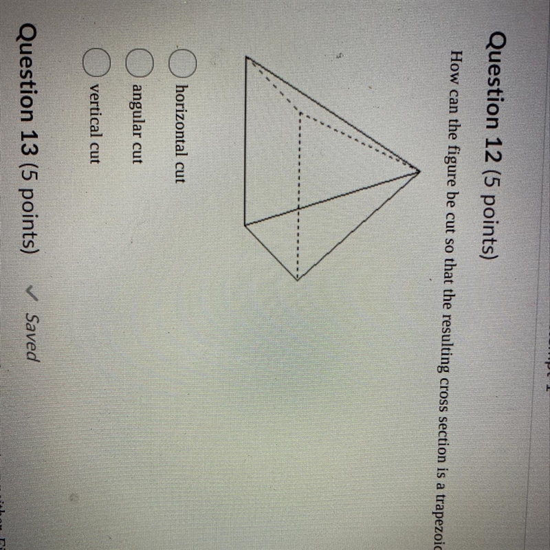 How can this figure be cut into a trapezoid.-example-1