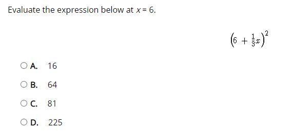 Evaluate the expression below at x = 6.-example-1