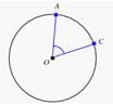 The circle below has a center O, and A and C are points on the circle. Use this circle-example-1