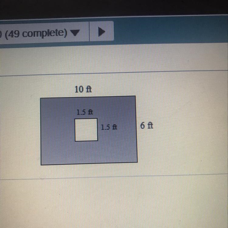 Find the shaded area in the given figure.-example-1