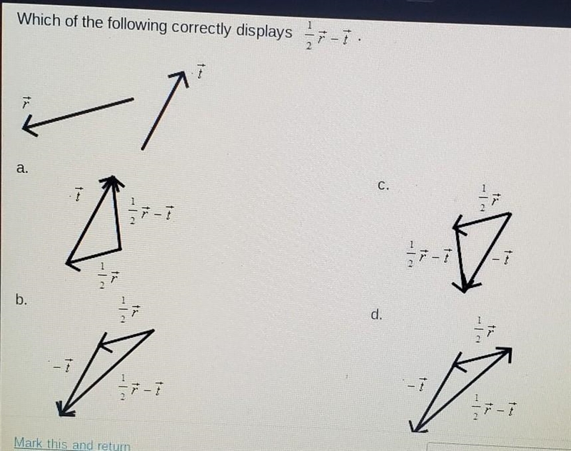 Which of the following correctly displays (1)/(2) r - t. a, b, c, or d​-example-1