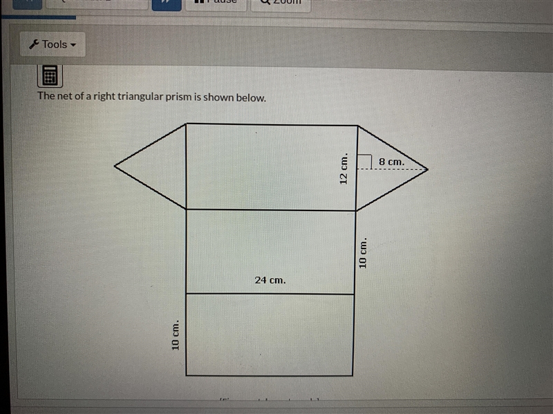 PLEASE HELP MEEH The net of the triangular prism is shown below What is the surface-example-1