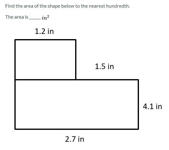 Find the area of the shape below to the nearest hundredth.-example-1