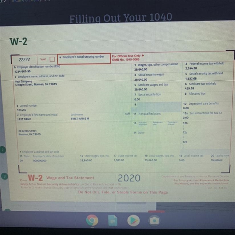 I NEED HELP! Line 9 and 10 To calculate your taxable income, subtract the sum of lines-example-1