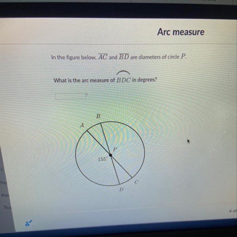 What is the arc measure of BDC in degrees-example-1