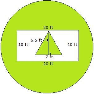 A company is building a new park in the shape of a circle with a 25 ft diameter. Portions-example-1