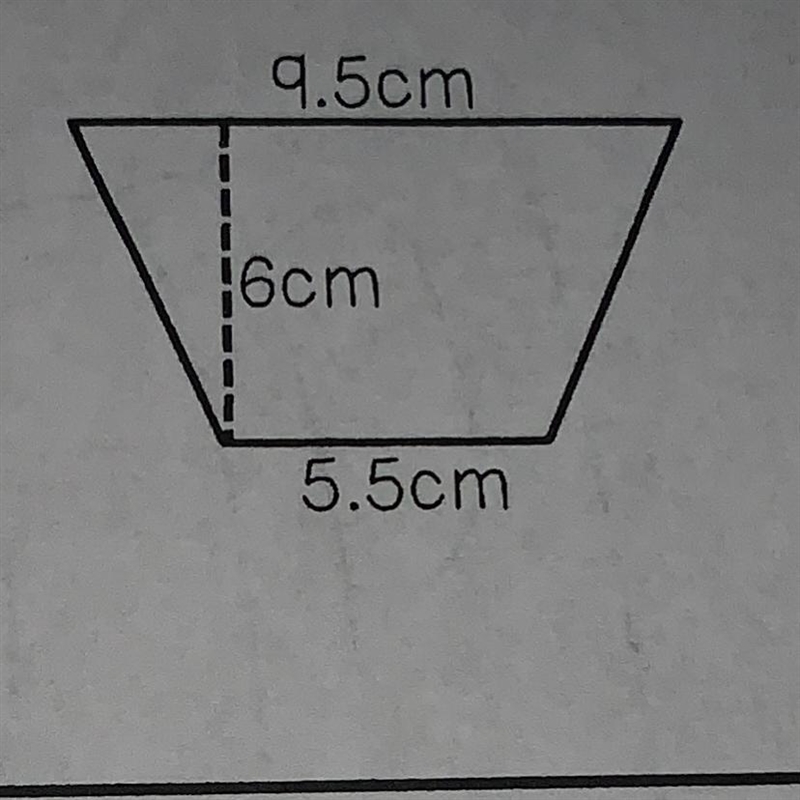 Find the area in the area of the trapezoid above.-example-1