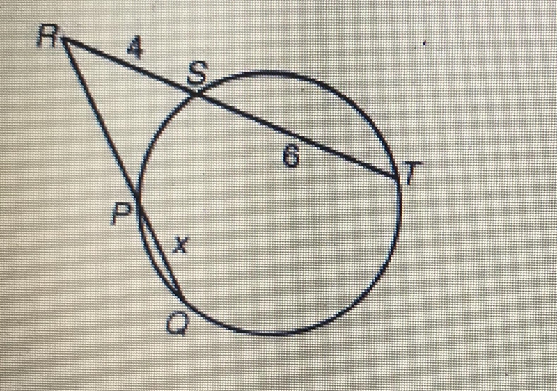 If the length of segment RQ is 8, what is the length of segment PQ? A. 2 B. 4 C. 3 D-example-1