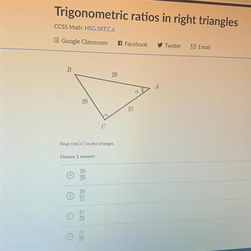 Trigonometric ratios in rig triangles pls help-example-1