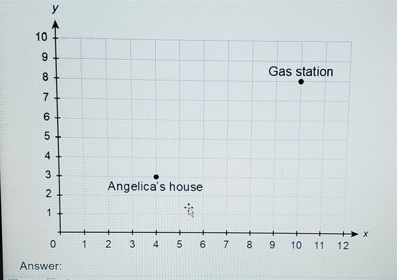 Angelica uses the point (4,3) to represent the location of her house and uses the-example-1