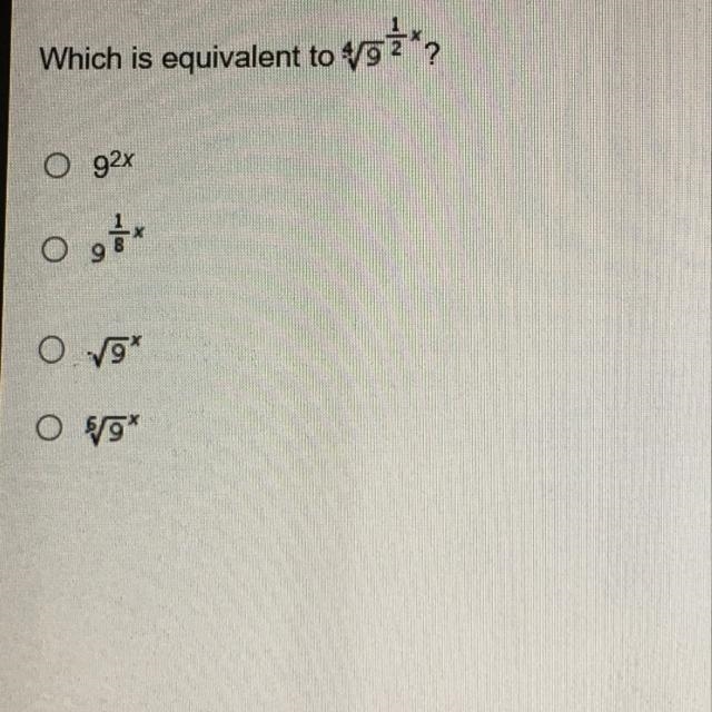 Which is equivalent to 492"? Ο Ο 92x Ο Ο οέ Ο 5* Ο Ο 5/5-example-1