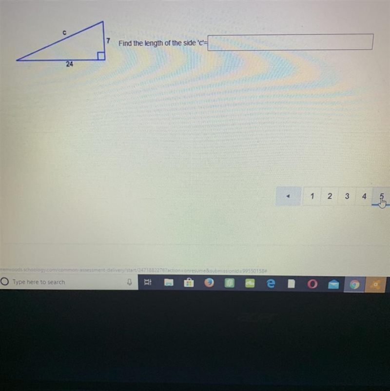 Find the length of the side c=-example-1