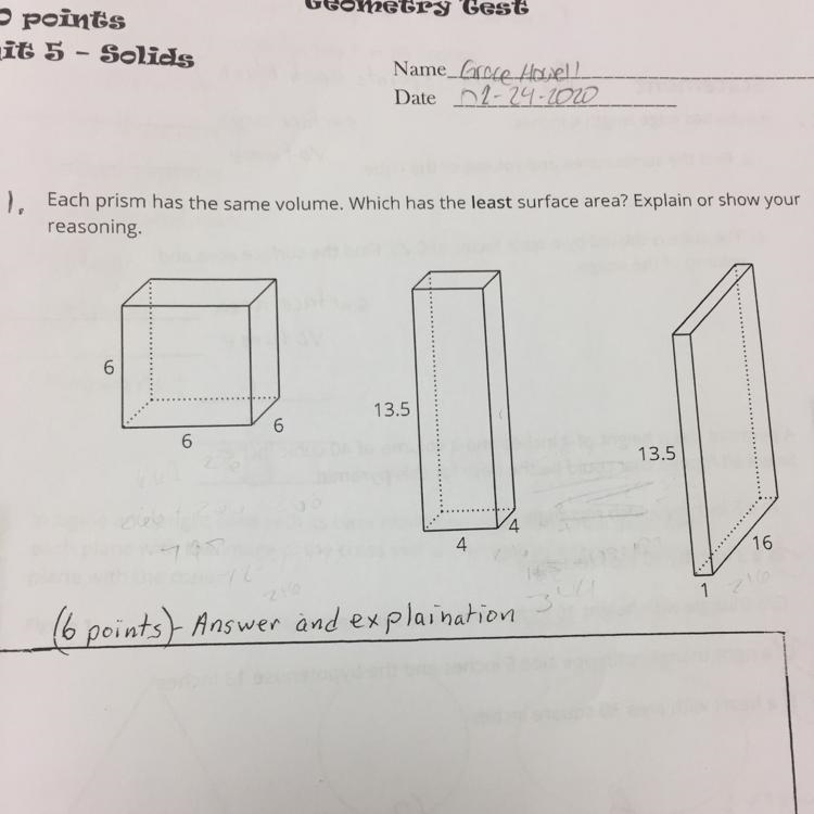 Which has the least surface area?-example-1