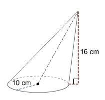 Find the volume of an oblique cone. a.1600cm3 b.(1600 π)÷ 3 cm3 c.(6400)÷ 3 cm3 d-example-1