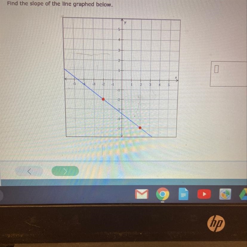 Find the slope of the line graph-example-1