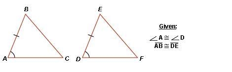 Some help please? What else would need to be congruent to show that ABC DEF by AAS-example-1