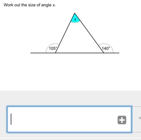 What is the size of angle x-example-1