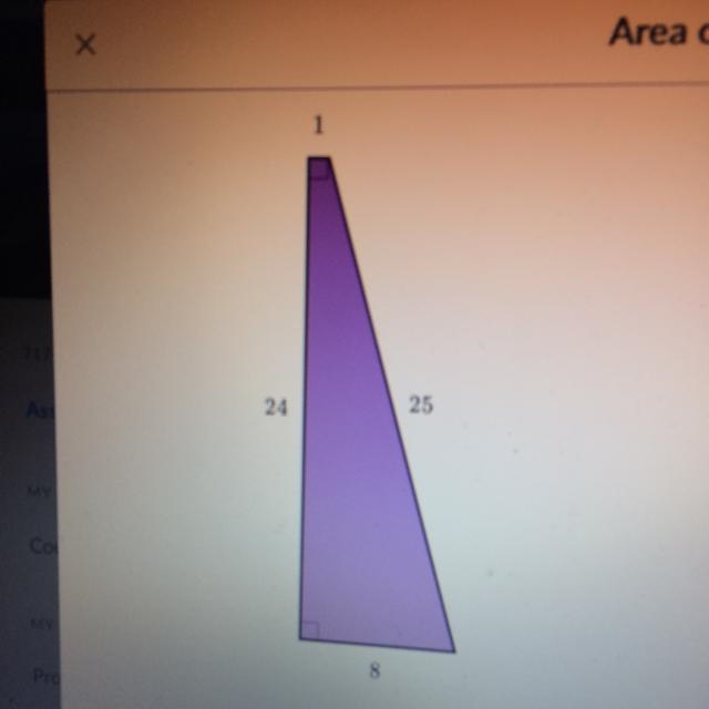 Find the area of the shape shown below-example-1