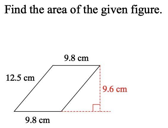 Find The Area of the Given Figure-example-1