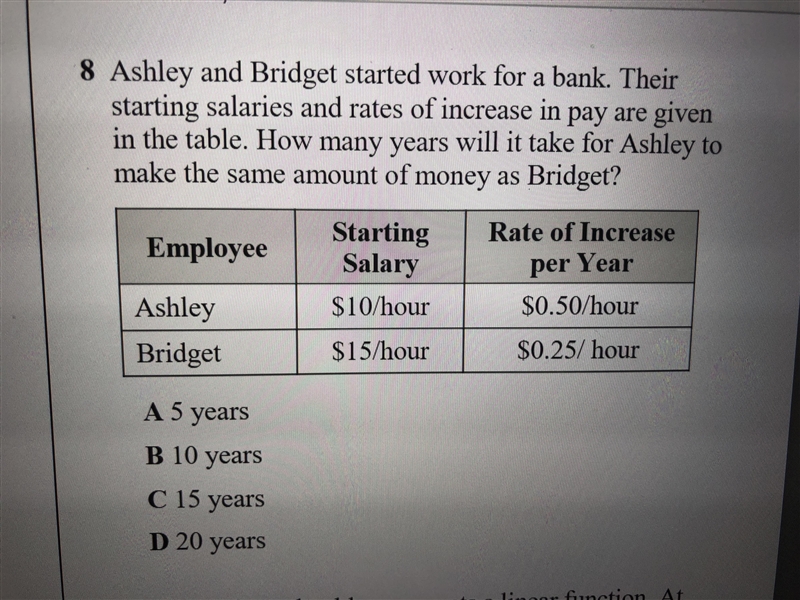 How many years will it take for Ashley to catch up to Bridget?-example-1