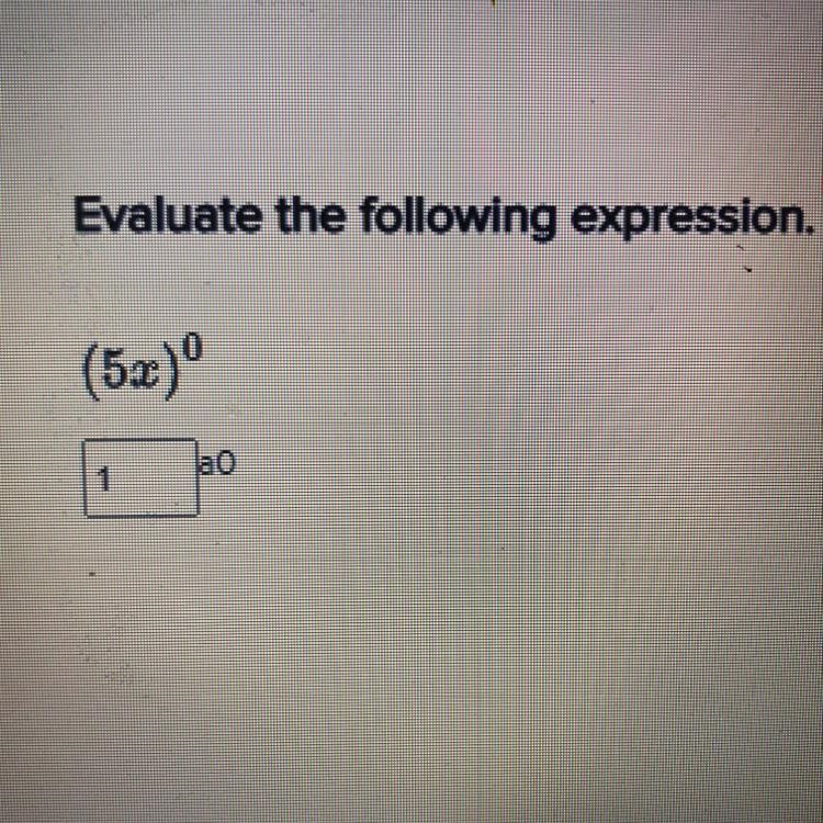 Evaluate the following expression. (5x)" 1-example-1