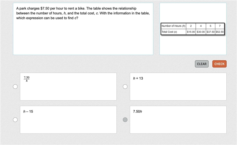 The value of t can be determined by using the expression 2.75s. Which table represents-example-1