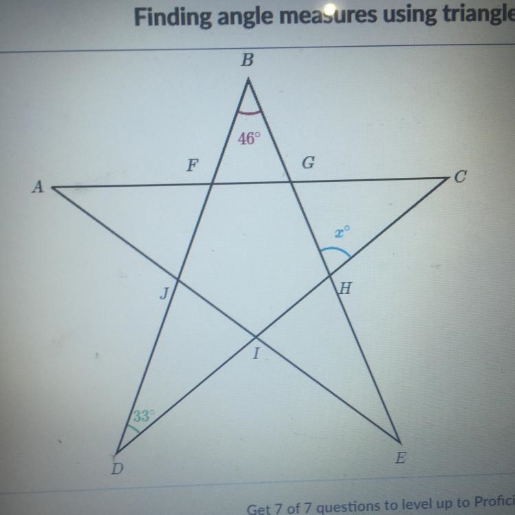 What is the measure of angle X? Can you explain how to get there since I don’t get-example-1